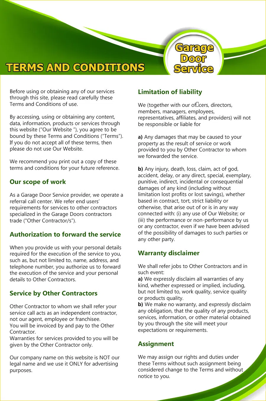 Master Garage Door Repair Service Glenn Dale, MD 301-337-8853